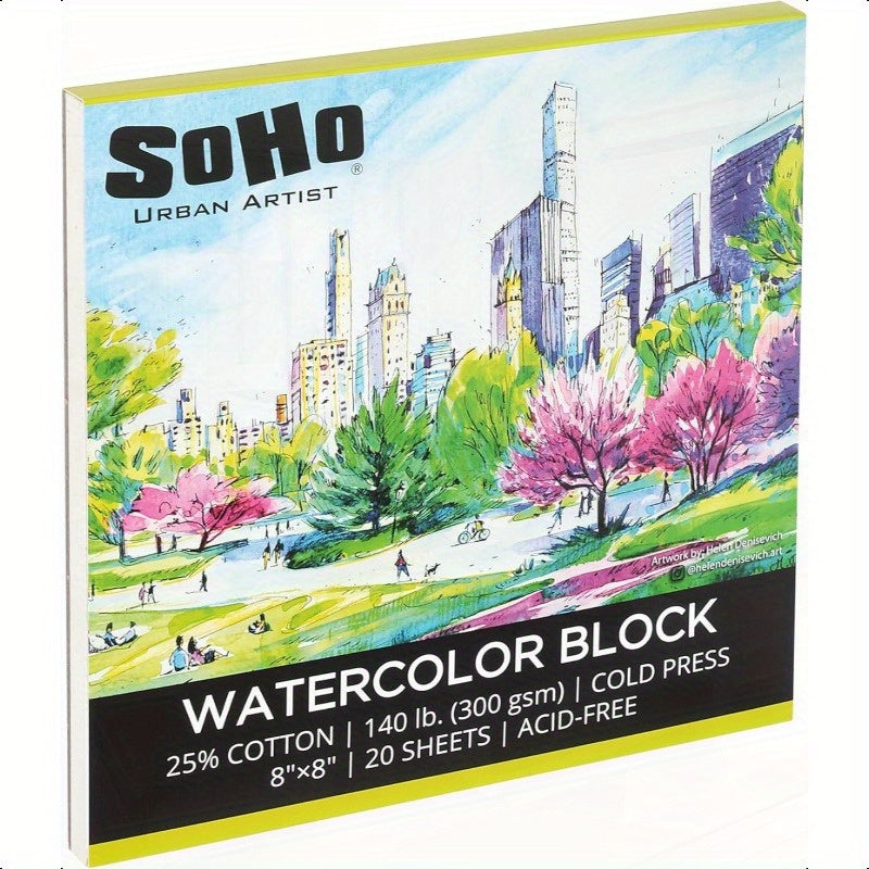 Watercolor Block 8x8" 140lb Cold Press Professional AcidFree