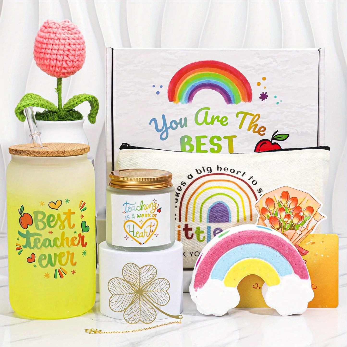 Teacher Appreciation Gifts, Teacher Gifts for Women, Thank You Gifts for Teacher, Best Teacher Gifts from Student, End of Year Teacher Gifts, Color-Changing Cup, Candle, Thank You Card