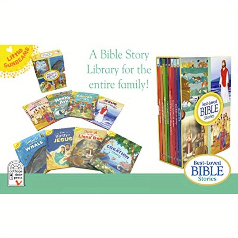 BestLoved Bible Stories 8Book Library Boxed Gift Set for: Including stories of Noah's Ark The Birth of Jesus The Creation Story Daniel... Lion's Den Jonah and More Little Sunbeams