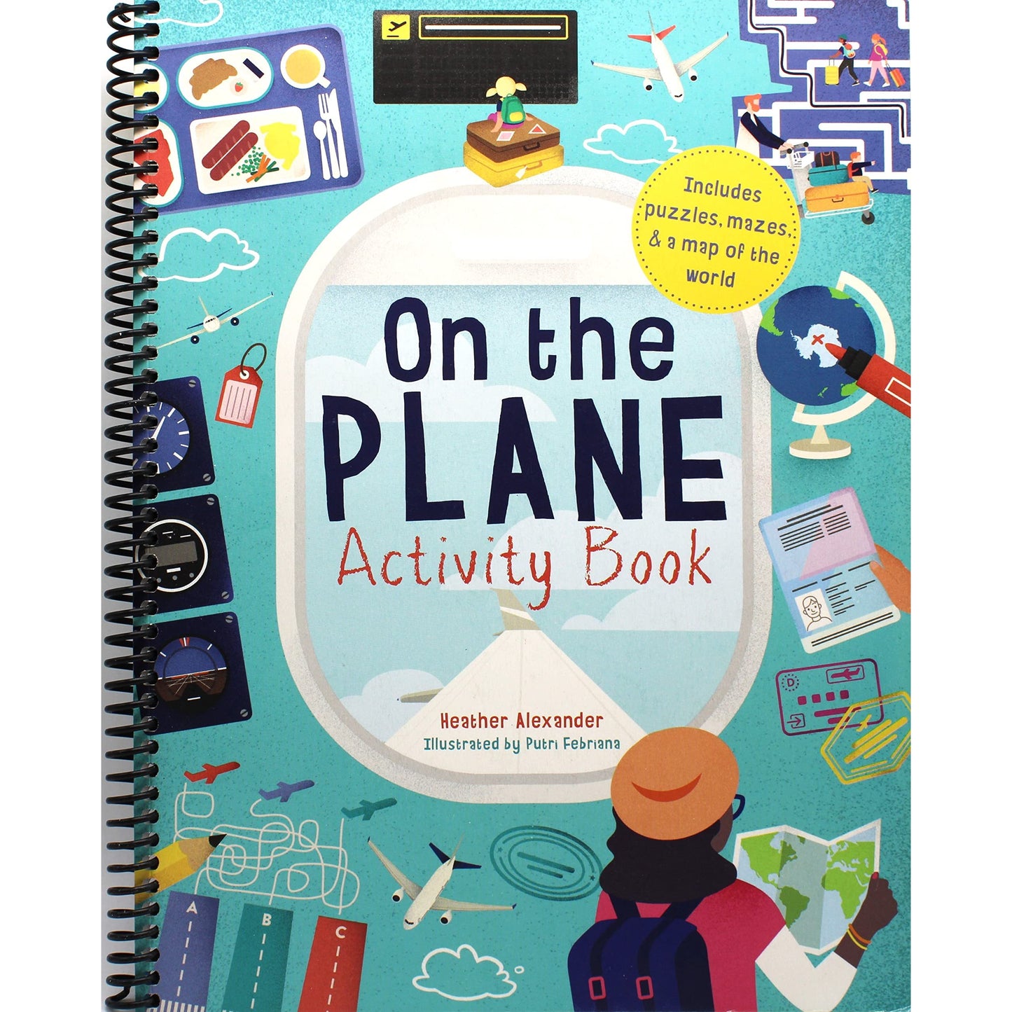 On The Plane Activity Book: Includes puzzles, mazes, dot-to-dots and drawing activities
