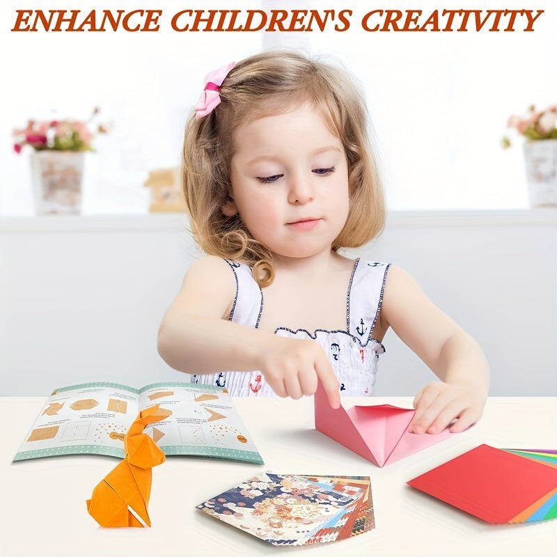 pigipigi Craft Origami Paper for Kids - 360 Sheets Colorful Folding Paper 60 Japanese Patterns 6 Inch Easy Origami Book Beginner Art Project Kit for 4 5 6 Years Old Girl Boy Birthday Gift