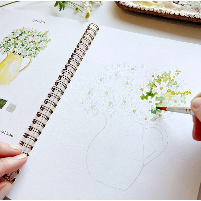 12 Colors Watercolor Paint Set With Paint Brush Art Crafts Painting Supplies Beginner-friendly Watercolor Workbooks Kids Adults
