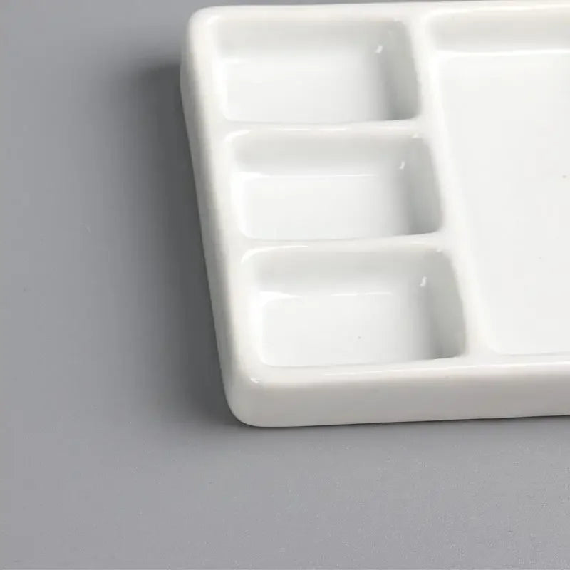 Ceramic Square Palette Multi-grid Watercolor Oil Paint Tray Adult Beginner Portable Art Supplies Jingdezhen Firing