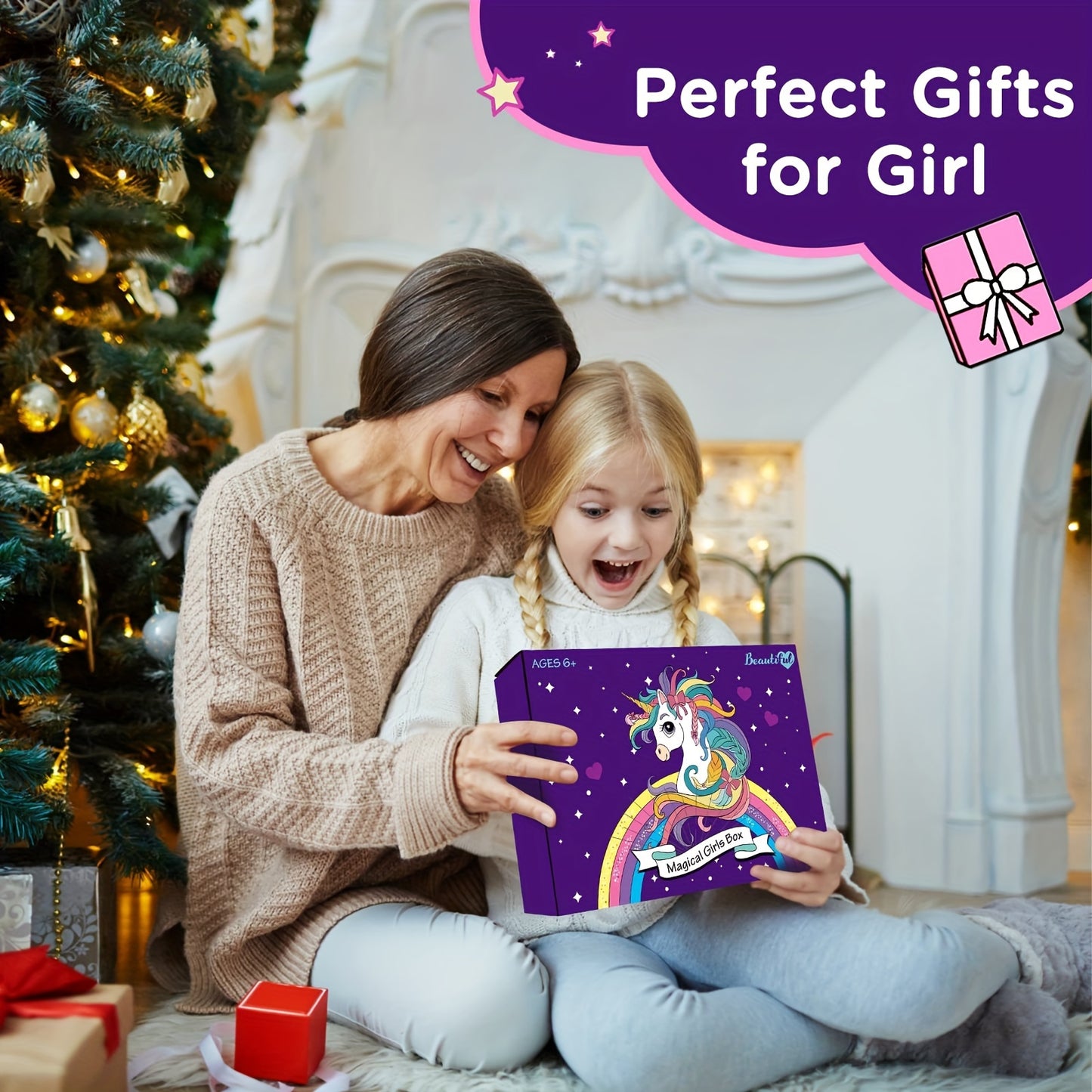 Unicorn Stationery Gift Set - Colorful Journal Diary Kit With Stickers, Pens & Accessories, Perfect Stationary Set For Kids' Birthday Halloween Christmas Presents