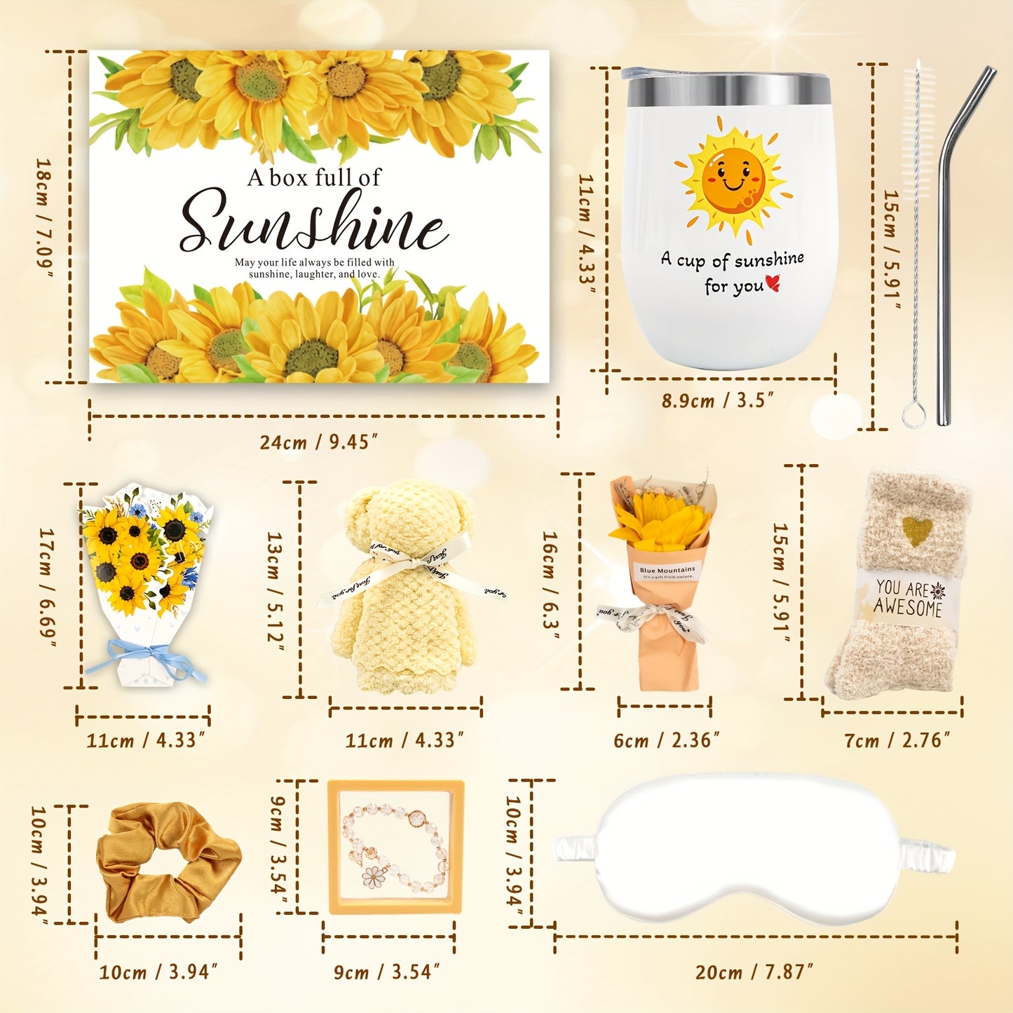 Birthday Gifts For Women, Sunflower Self Care Package Christmas Gifts, Get Well Soon Gift Baskets For Women, You Are My Sunshine: Uplifting Gifts For Every Occasion