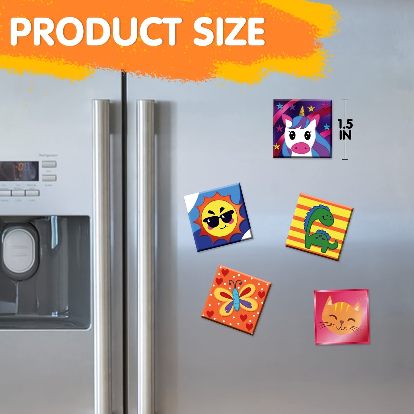 1 set 24 Magnetic Mini Tiles Art Kit, Creativity DIY Paint, Arts and Crafts, DIY Supplies for Party Favors, Family Activity, Birthday Present, Toys Gifts