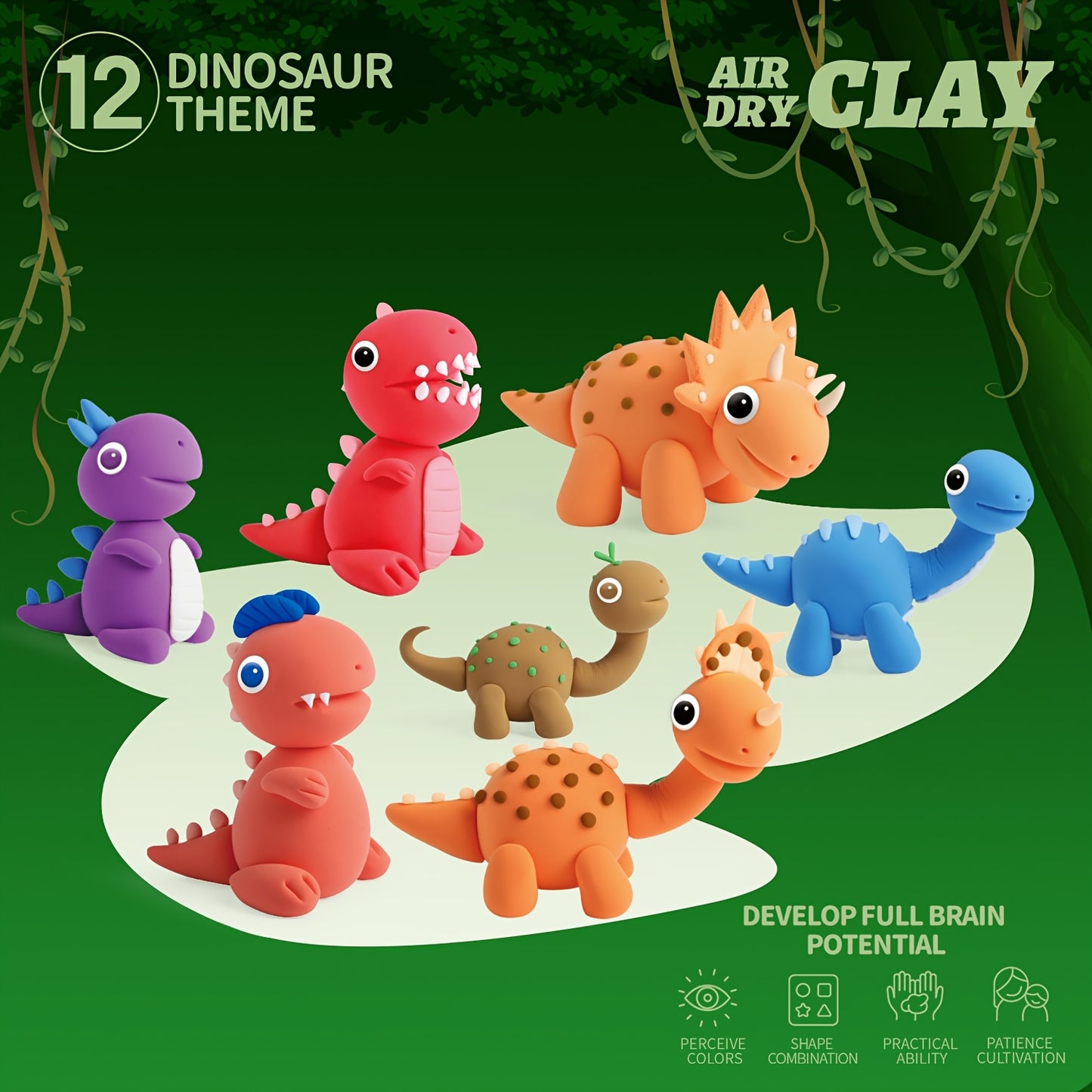 [Magic Air Dry Clay] 48 Colors Air Dry Clay Set, DIY Magic Clay | Super Light Modeling Clay, Individually Packaged 12 Boxes, Comes with Accessories, Tools and Tutorial, Easter Slime Fun for Kids