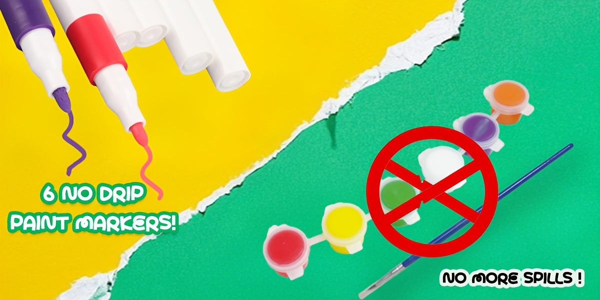 [Just Launched!] DIY Smiley Rock Painting Kit With 6 - Color Veggie Face Art Palette, A Must - Have Creative Gift For Kids