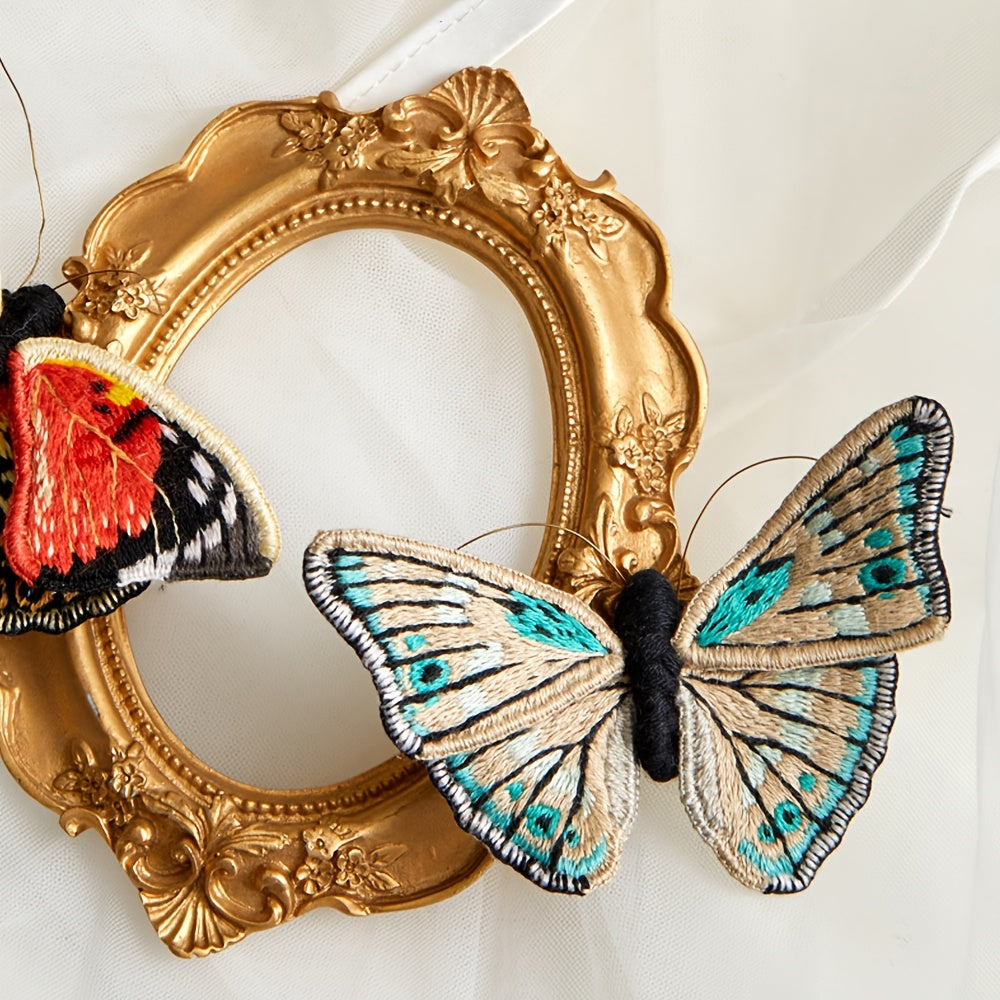 4D DIY Embroidery Butterfly Kit | Mixed Color, Easy-to-Use, Handmade Craft Gift for Family and Friends - All Seasons Fabric Brooch Pin Set