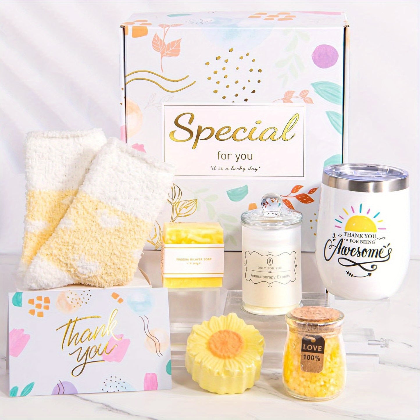 Unique Self-Care Spa Thank You Gift Basket for Women - Perfect Appreciation Present for Employees, Bosses, Teachers, Nurses & Friends, Spa Gifts