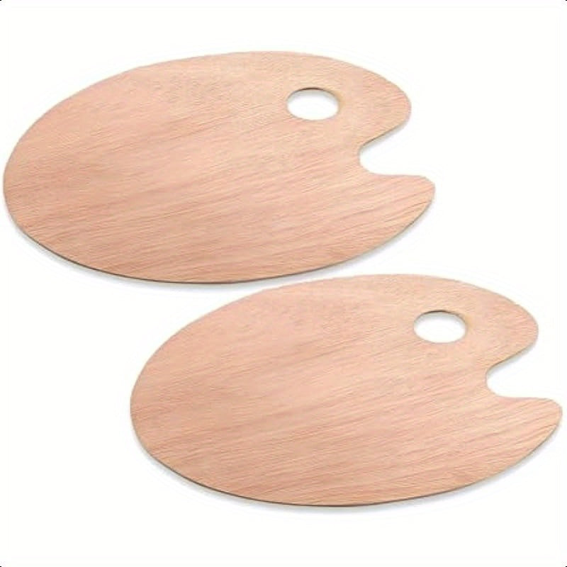 Palette Wooden Paint Palette 2pcs Painting Palette Paint Tray Palettes for Acrylic Watercolor Oil Paint DIY Art Craft Painting