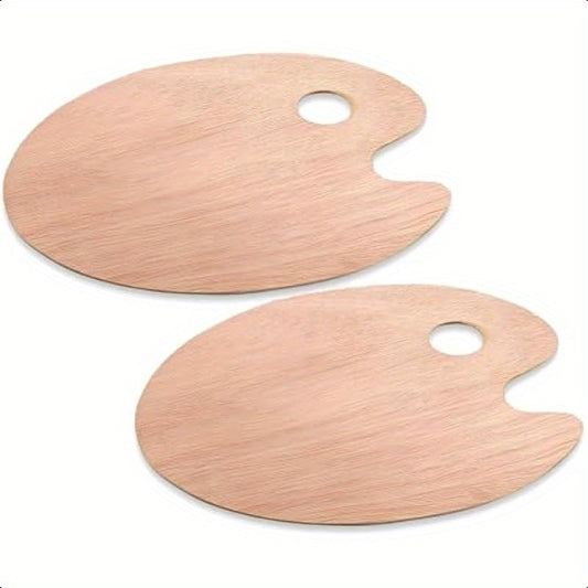 Palette Wooden Paint Palette 2pcs Painting Palette Paint Tray Palettes for Acrylic Watercolor Oil Paint DIY Art Craft Painting