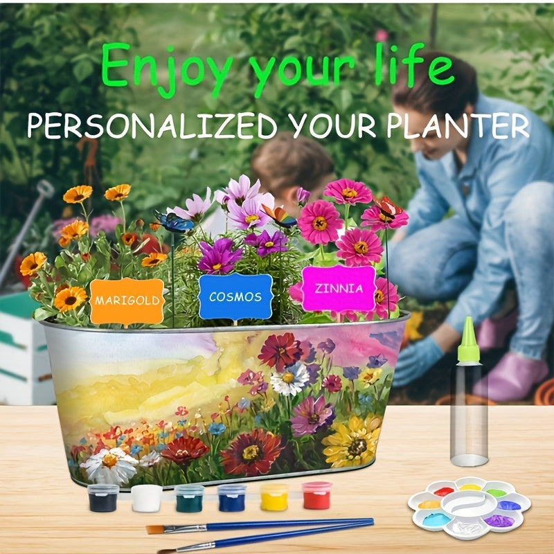 Children'S Herbal Planting Horticulture Set - Horticultural Plants And Painting Set - Suitable For Boys And Girls Aged 4 To 10, Handmade Art Gifts And Party Packages