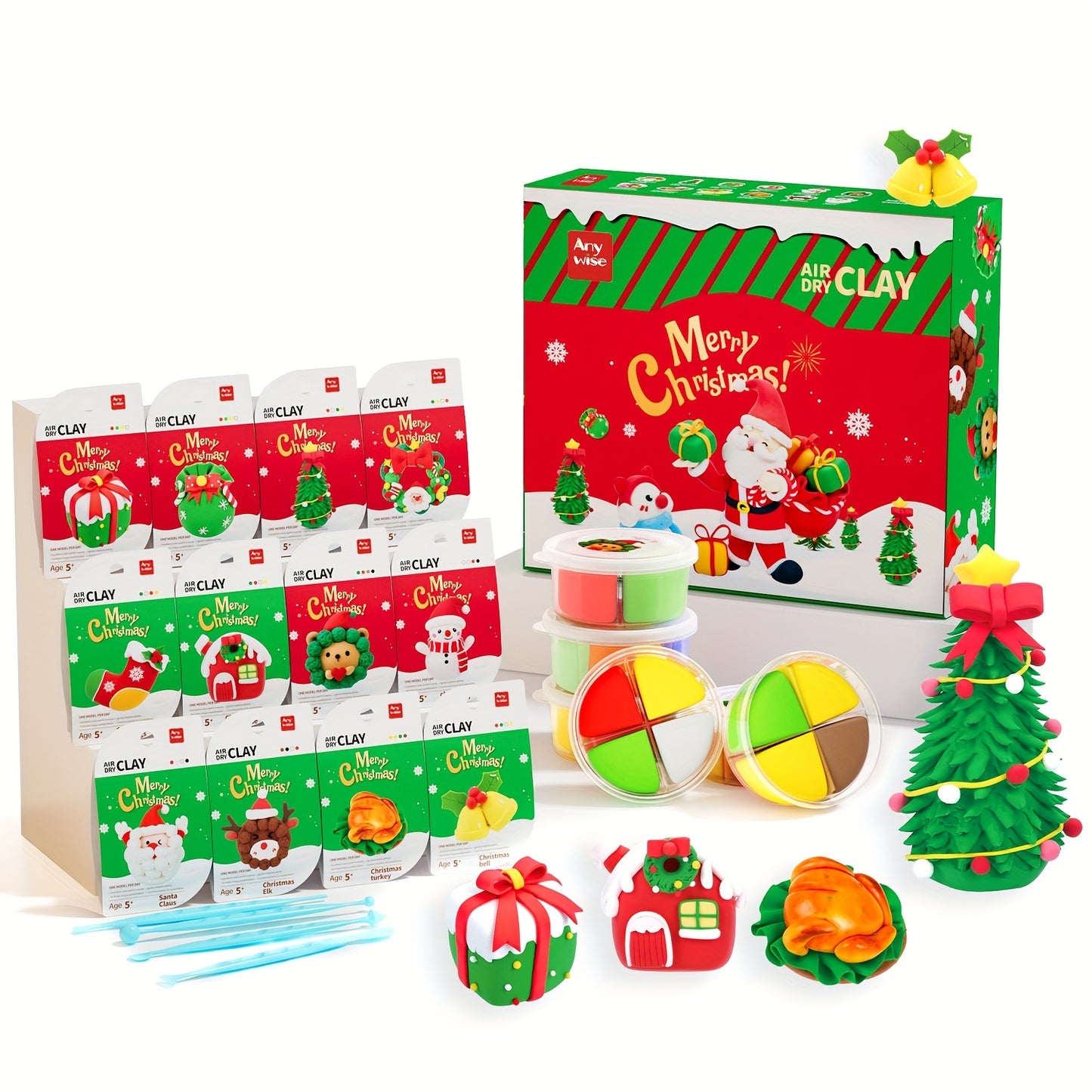 [Magic Air Dry Clay] 48 Colors Air Dry Clay Set, DIY Magic Clay | Super Light Modeling Clay, Individually Packaged 12 Boxes, Comes with Accessories, Tools and Tutorial, Easter Slime Fun for Kids