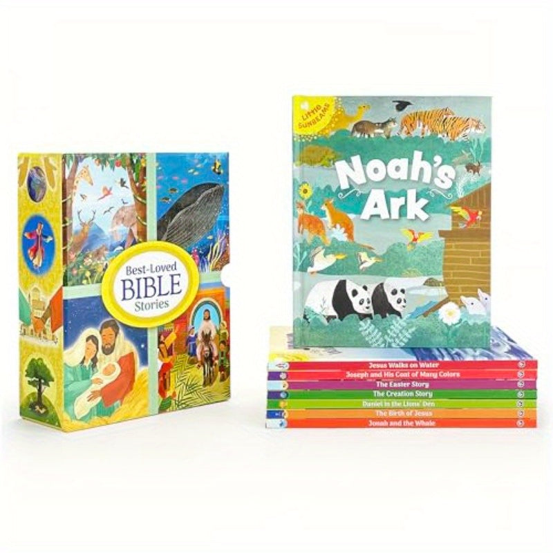 BestLoved Bible Stories 8Book Library Boxed Gift Set for: Including stories of Noah's Ark The Birth of Jesus The Creation Story Daniel... Lion's Den Jonah and More Little Sunbeams