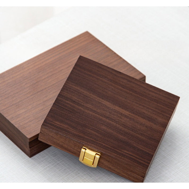 36-Well Wooden Watercolor Paint Palette Box - Portable, Durable Dark Walnut with Golden Accents, 4" x 6" - Ideal for Artists & Hobbyists
