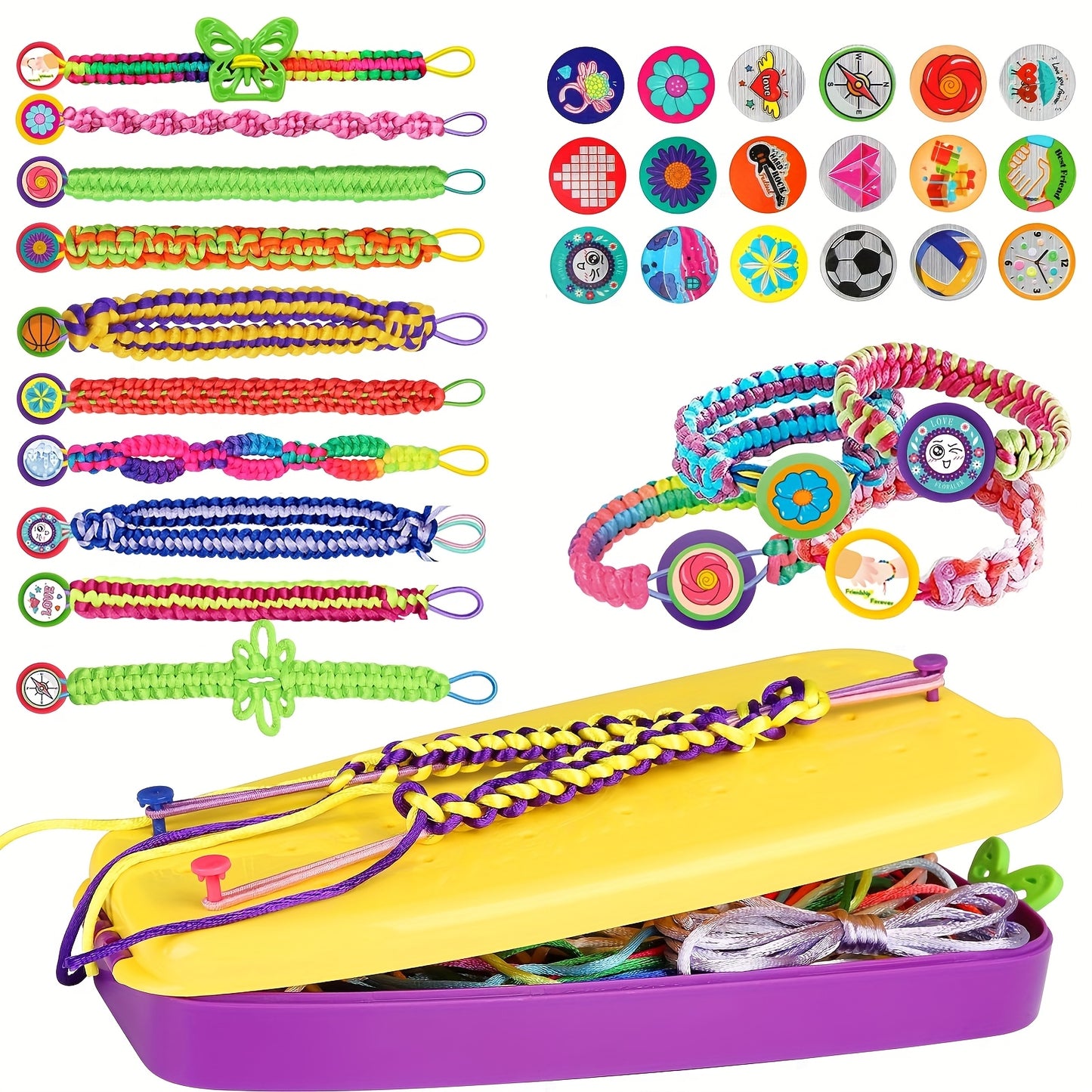 [DIY Bracelet] Friendship Bracelet Making Kit | Ages 7 8 9 10 11 12 Year Old Girls | Arts And Crafts | DIY | Birthday Present For Teen Girl | Travel Activity Set