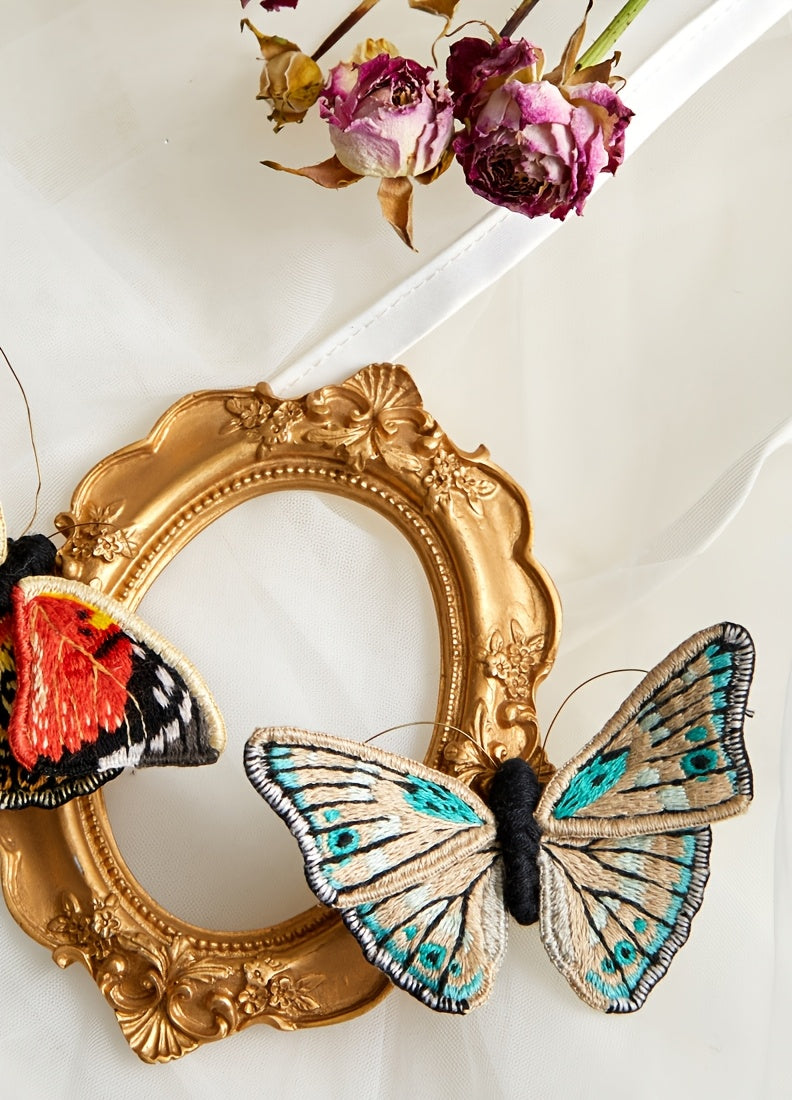 4D DIY Embroidery Butterfly Kit | Mixed Color, Easy-to-Use, Handmade Craft Gift for Family and Friends - All Seasons Fabric Brooch Pin Set