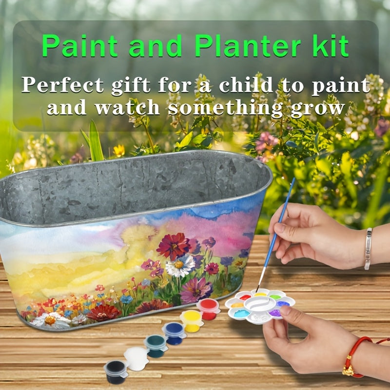 Children'S Herbal Planting Horticulture Set - Horticultural Plants And Painting Set - Suitable For Boys And Girls Aged 4 To 10, Handmade Art Gifts And Party Packages