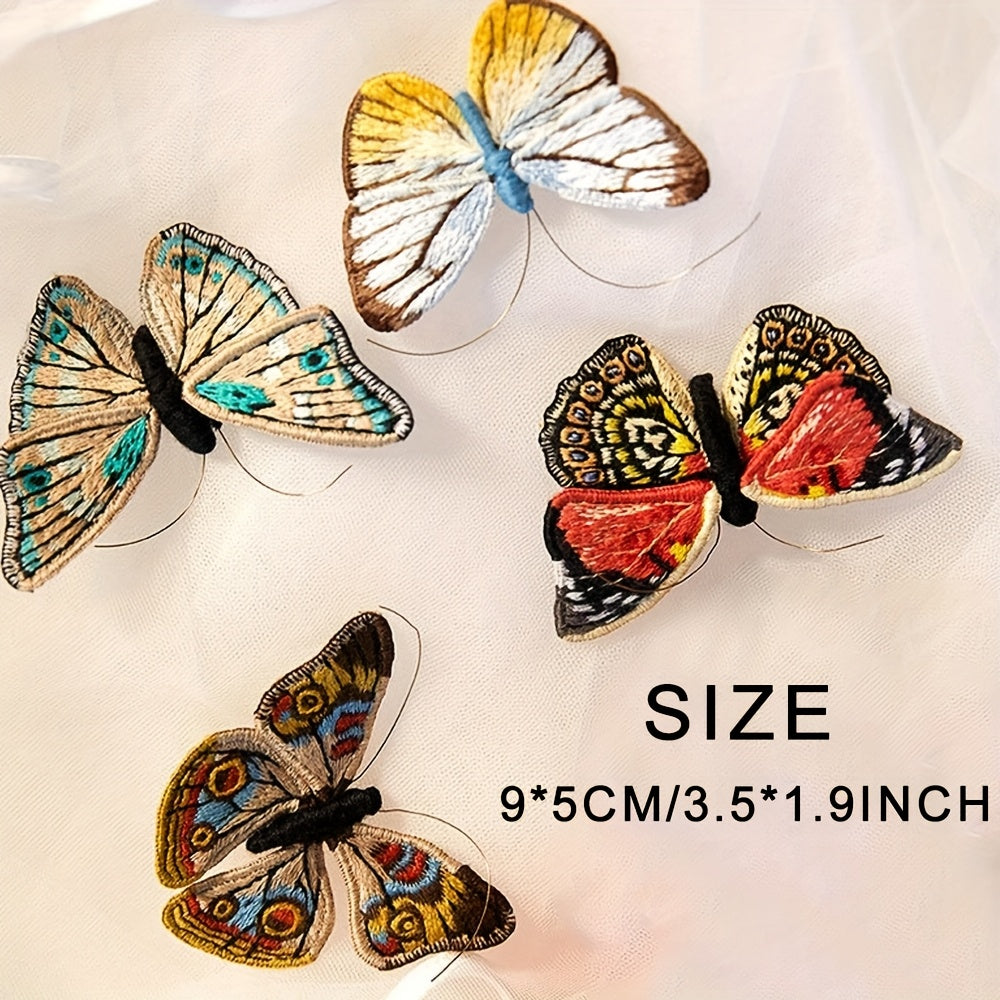 4D DIY Embroidery Butterfly Kit | Mixed Color, Easy-to-Use, Handmade Craft Gift for Family and Friends - All Seasons Fabric Brooch Pin Set