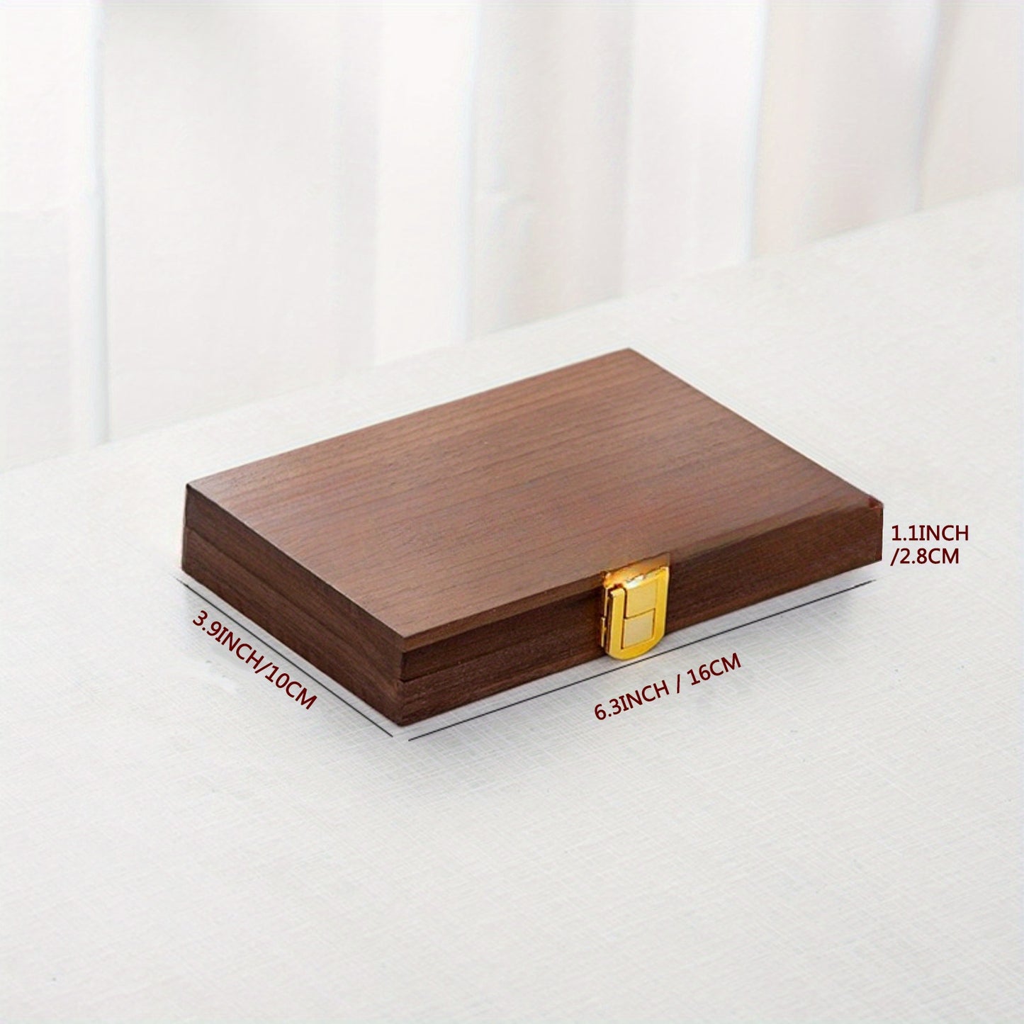 36-Well Wooden Watercolor Paint Palette Box - Portable, Durable Dark Walnut with Golden Accents, 4" x 6" - Ideal for Artists & Hobbyists