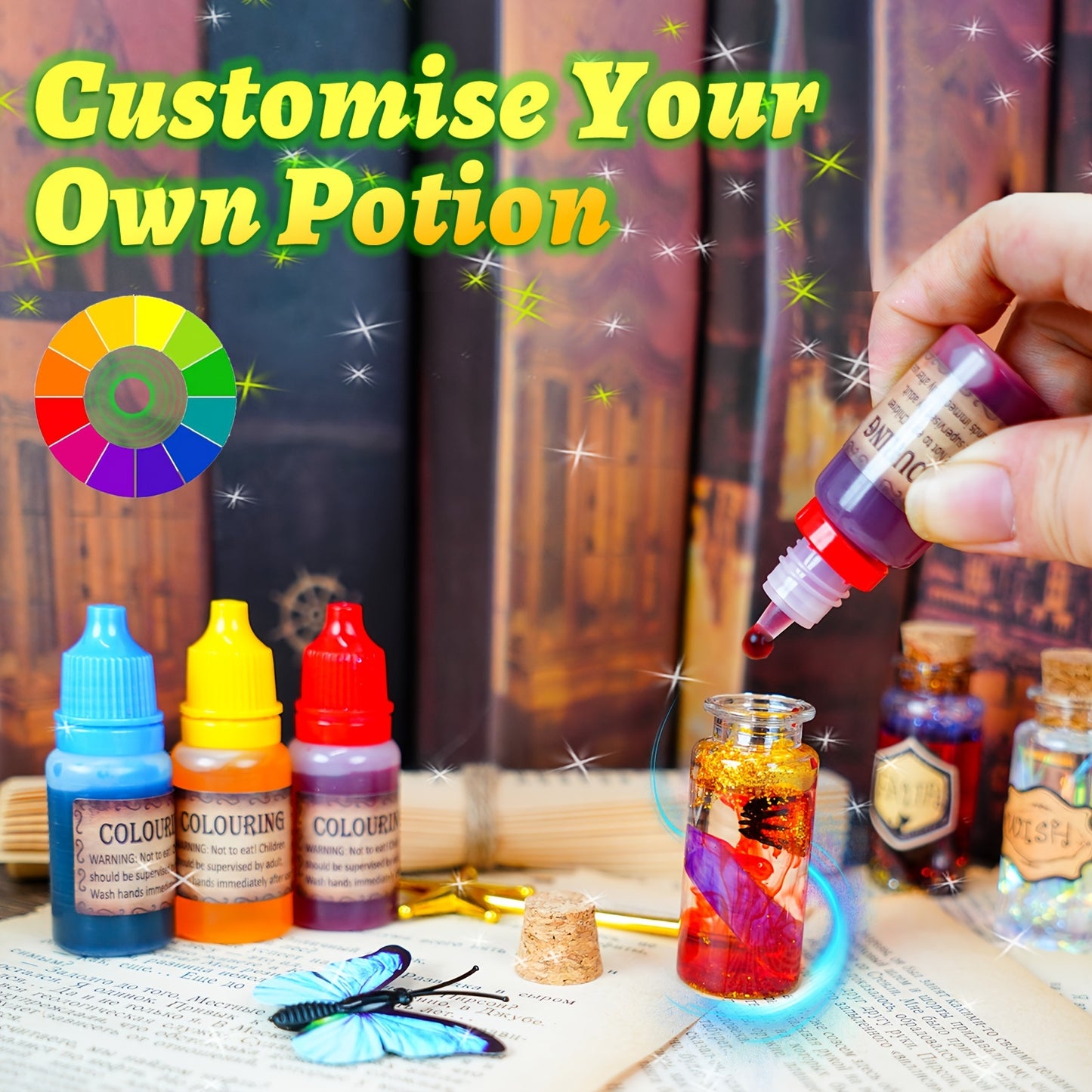 FOMOMDI DIY Wizard Potions Kit, Mix 20 Bottles Fairy Magic Potions, Valentine'S Day Halloween Birthday Art Craft Gift For Girls Kids