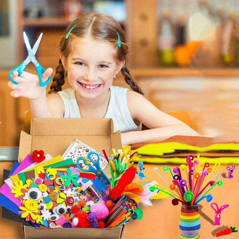 [Creative DIY Craft] Colorful Creative DIY Craft Kit | Educational Playset with Twisted Rope, Polyester Fiber | Perfect for Christmas and Birthday Gifts