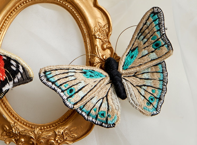 4D DIY Embroidery Butterfly Kit | Mixed Color, Easy-to-Use, Handmade Craft Gift for Family and Friends - All Seasons Fabric Brooch Pin Set
