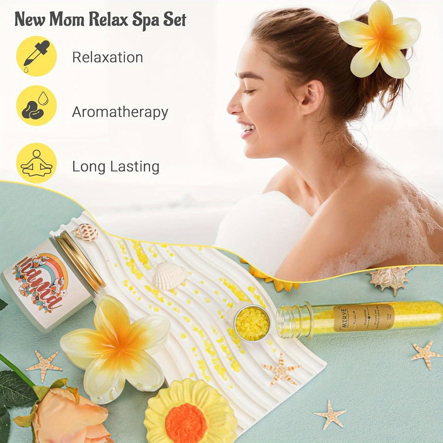 New Mom Gifts, Pregnancy Gifts, New Mummy Care Package, Mom to Be Inspire Gift, Self-Care Spa Gift Set 12oz Glass Cup for New Mama