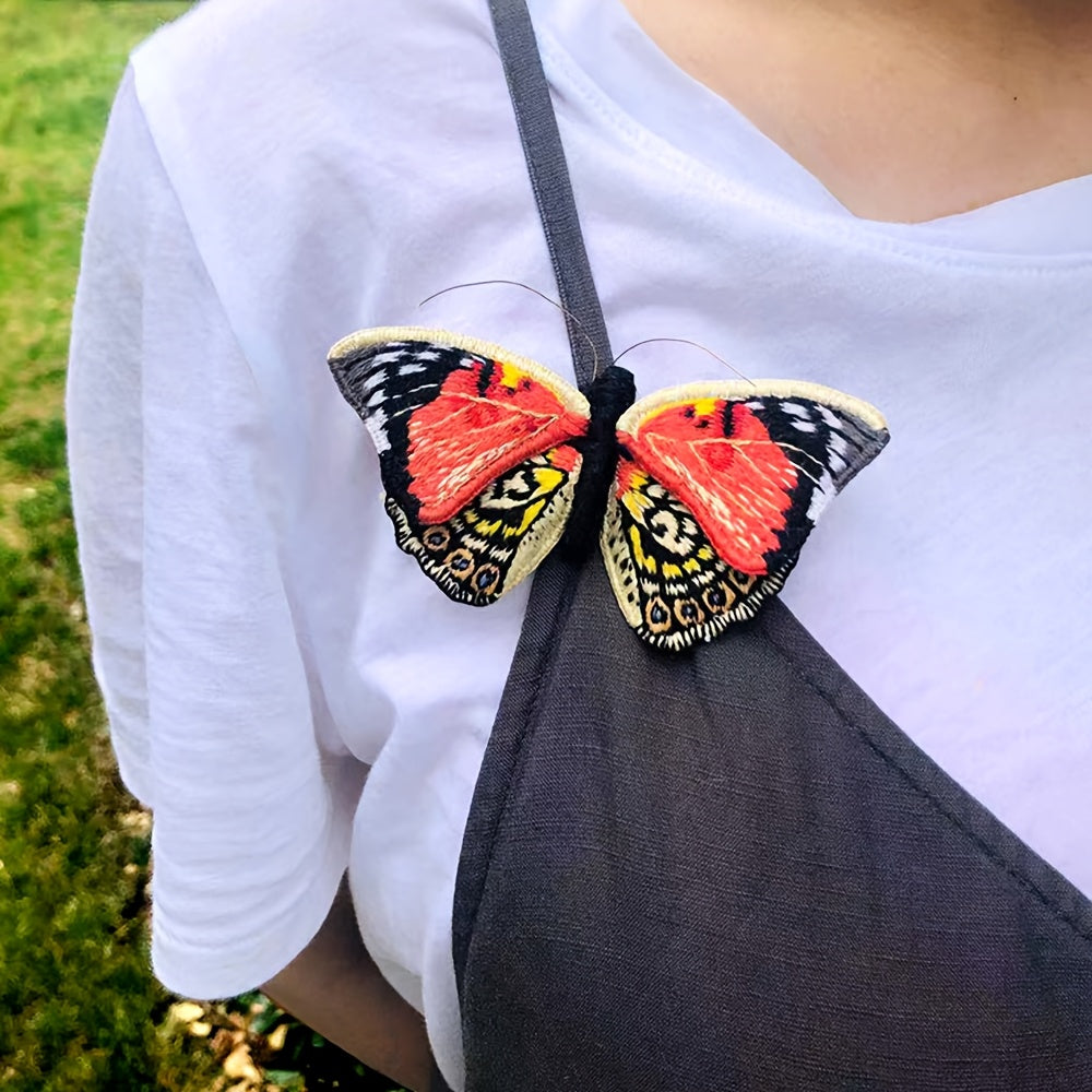 4D DIY Embroidery Butterfly Kit | Mixed Color, Easy-to-Use, Handmade Craft Gift for Family and Friends - All Seasons Fabric Brooch Pin Set