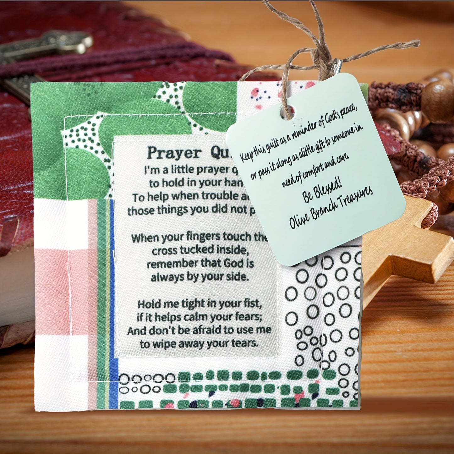 Christian Gifts for Women, 6pcs Inspirational Religious Gifts for Women with Bible Verse Emotions Jar Prayer Quilt with Cross Inside, Christian Gifts for Women