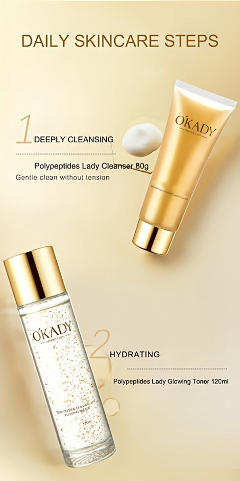 24 Luxury Polypeptide Skin Care Set, Skincare, Day And Night Care, Suitable For AllSkin Types, Not Allergic, With Moisturizing And Firming Skin Set, New Year Gift, Mother'S Day Gift-Holiday Surprise