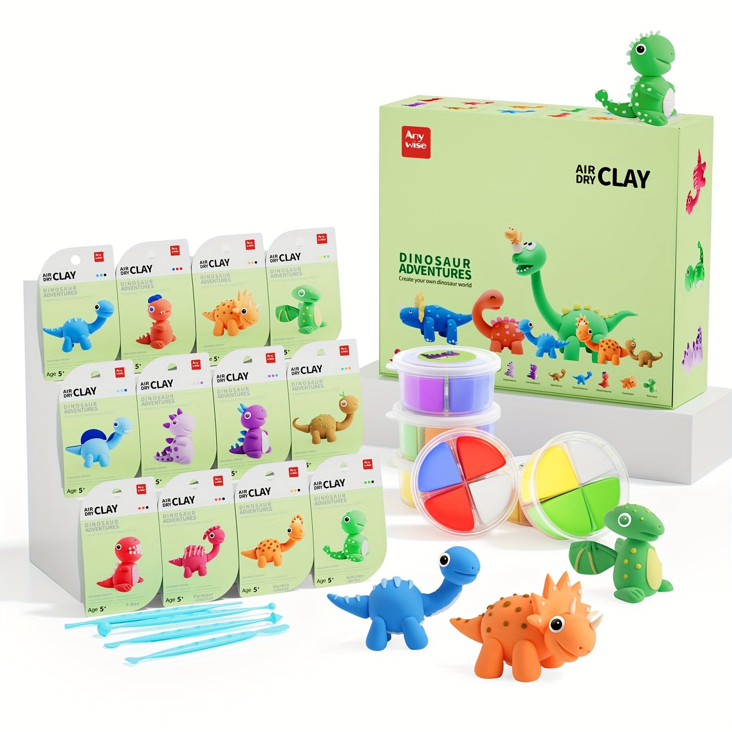 [Magic Air Dry Clay] 48 Colors Air Dry Clay Set, DIY Magic Clay | Super Light Modeling Clay, Individually Packaged 12 Boxes, Comes with Accessories, Tools and Tutorial, Easter Slime Fun for Kids