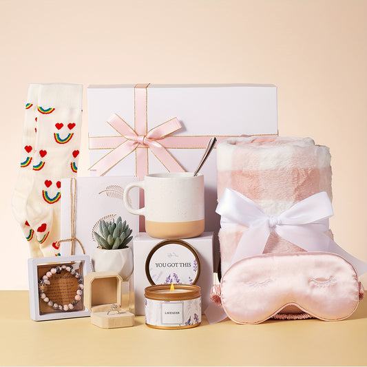 YINUO LIGHT Get Well Soon Gift Set - Self-Care & Sympathy Care Package For Women After Surgery - Thoughtful Gift Box For Women - Show You Care With Sympathy Gift Baskets For Women - Perfect Gift for Women Recovering from Illn