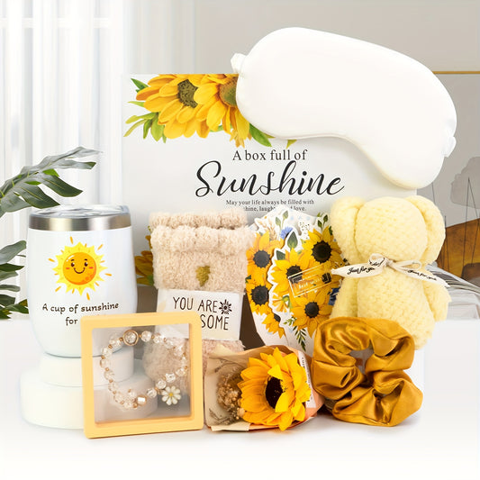 Mother's Day Gifts Birthday Gifts for Women, Sunflower Self-Care Package Christmas Gifts, Get Well Soon Gift Baskets for Women, You Are My Sunshine: Uplifting Gifts for Every Occasion
