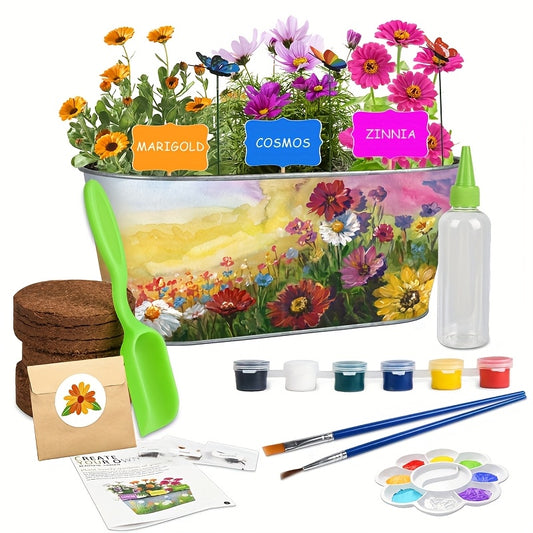 Children'S Herbal Planting Horticulture Set - Horticultural Plants And Painting Set - Suitable For Boys And Girls Aged 4 To 10, Handmade Art Gifts And Party Packages