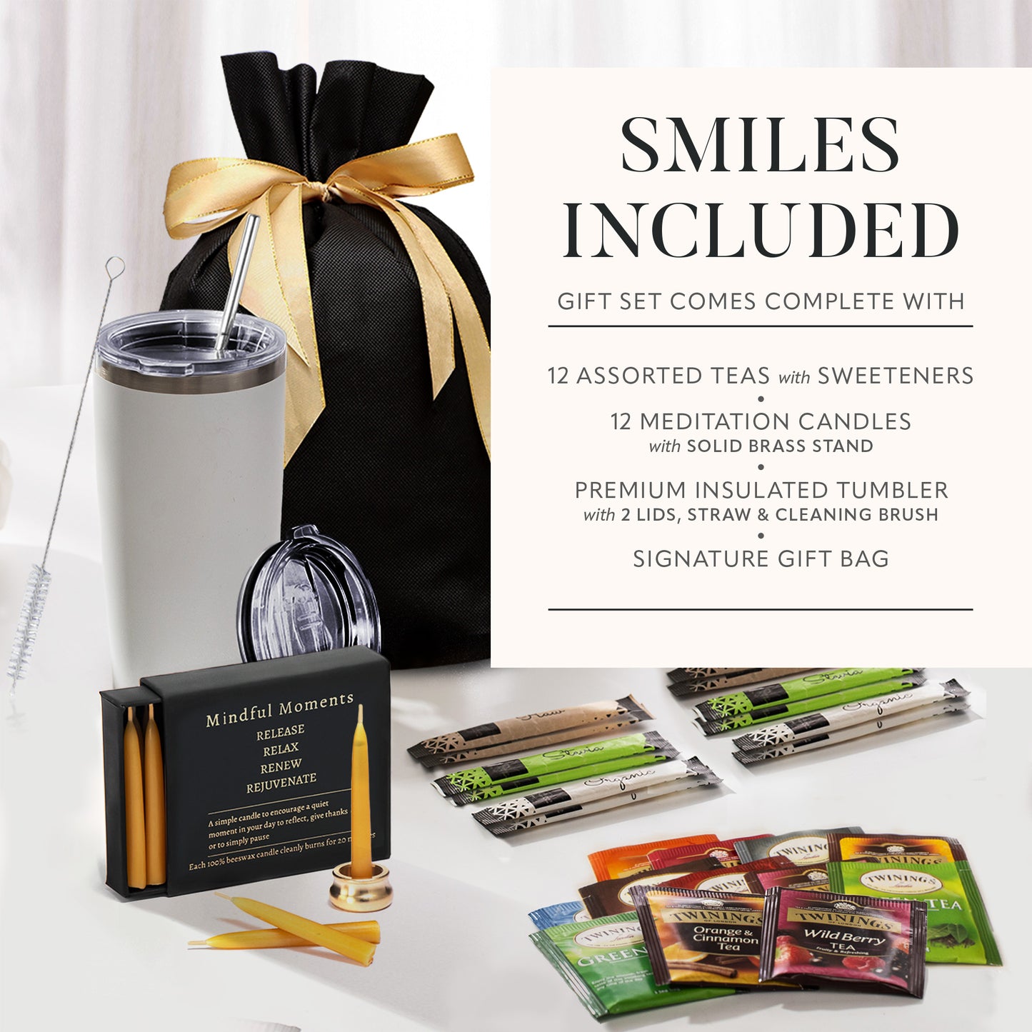 Ultimate Gift for Women: Perfect for Birthdays, Get Well Soon, & Special Occasions - Thoughtful Gift Baskets, Care Packages, and Unique Gifts for Her & Him. Including Teas, Insulated Tumbler, Candle Set.