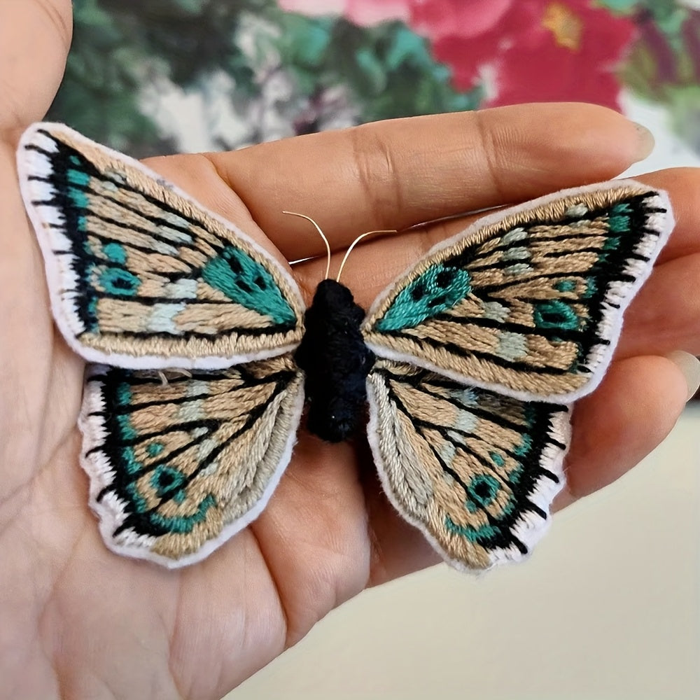 4D DIY Embroidery Butterfly Kit | Mixed Color, Easy-to-Use, Handmade Craft Gift for Family and Friends - All Seasons Fabric Brooch Pin Set