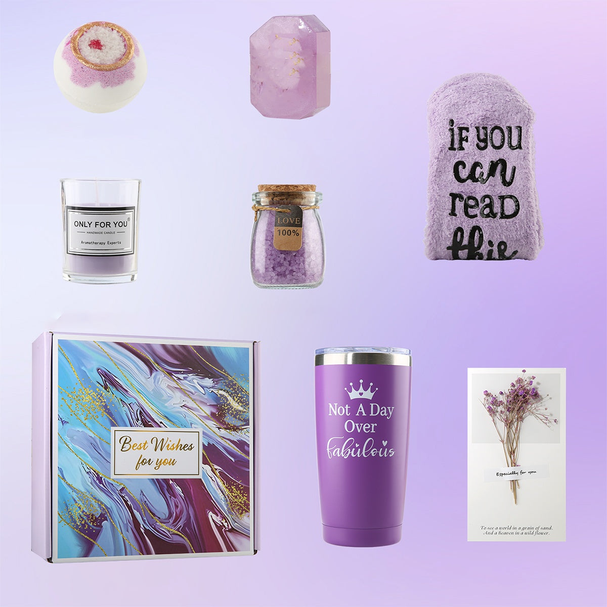 Unique Box Packs Self Care Gifts Relaxing Spa Set Basket For Her Birthday, Mother'S Day, Valentine'S Day