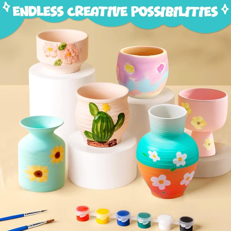 DIY Pottery Kit for Beginners Air Dry Clay Painting, Art And Crafts Birthday Gifts