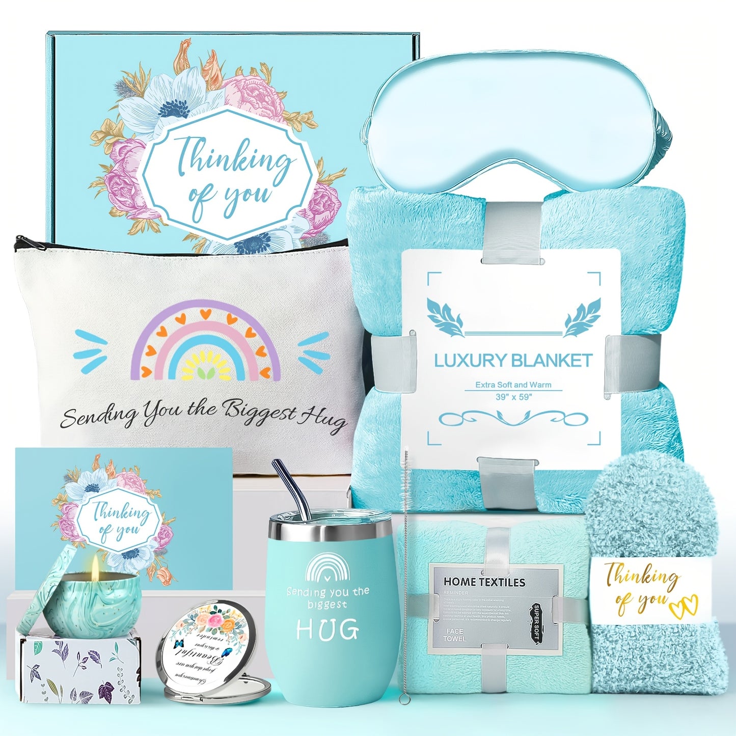 Mothers Day Gifts For Mom, Best Friend Birthday Gifts For Women Friendship, Get Well Soon Gift Basket, Spa Self Care Package Kit, Feel Better Gift Set, Anniversary Retirement Thinking Of You Gift Box For Mom Sister Wife