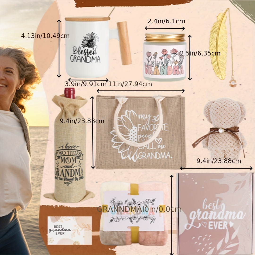 Mothers Day Gifts For Grandma, Grandma Gifts, Nana Gigi Grandma Birthday Gifts Box from, Grandma Coffee Mug Beach Travel Bag Set
