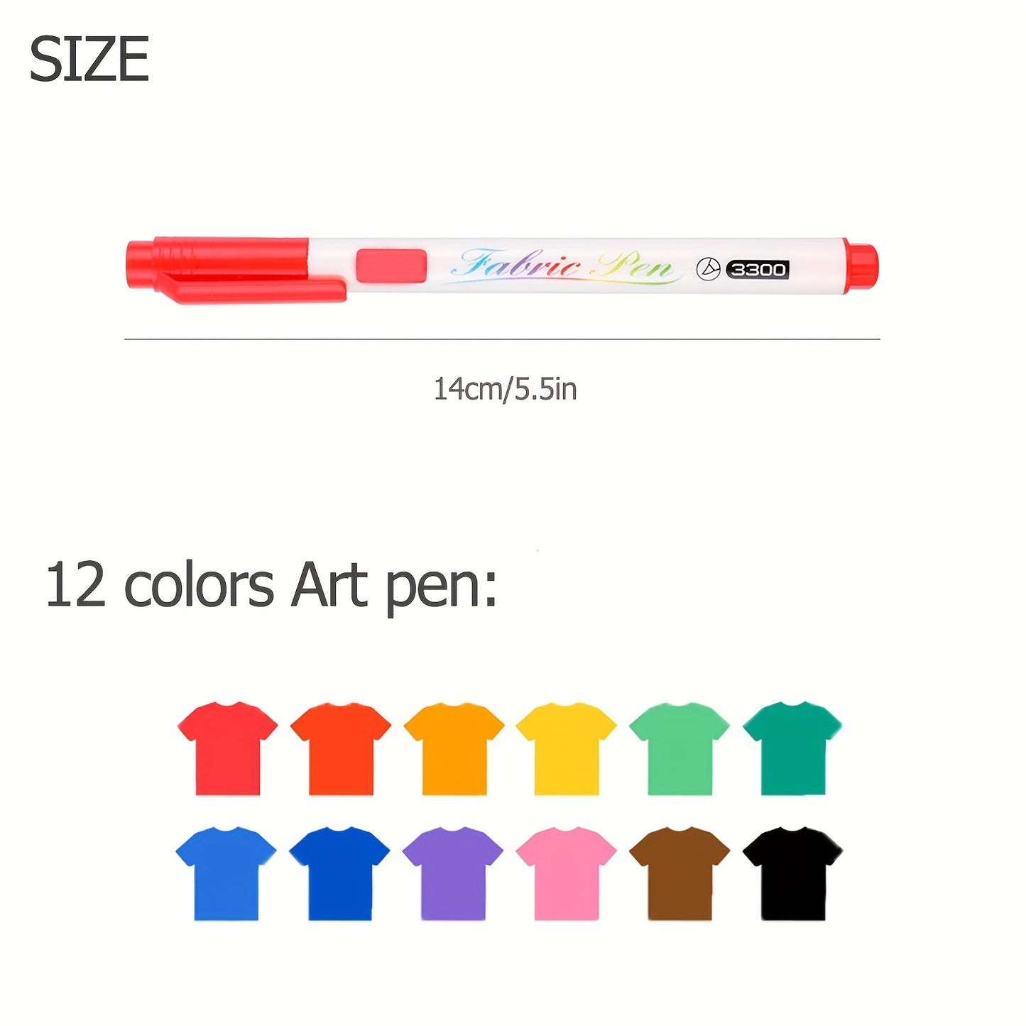 12 Colours Art Doodle Painting Colour Pens, Creative Colourful Fabric Painting Pens Set For Clothing, Accessories, Textiles And DIY Crafts, Perfect As A Special Holiday Gift For Easter, Halloween, Christmas, Valentine'S Day,