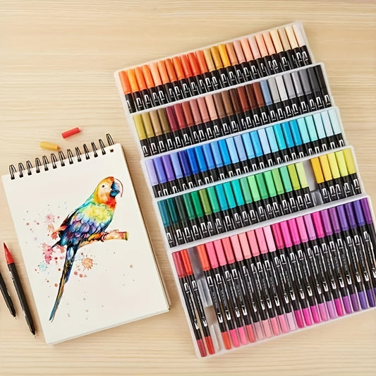 100/72/48/24colors Watercolor Pen Set–lending, Quick-Drying, And Easy Application. Ideal For Watercolor Painting, Sketching, And Crafting Projects.