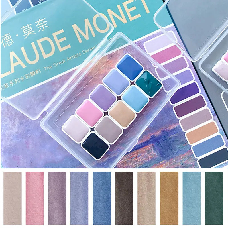Super Vision Watercolor Paint 10 Color 1ML Artist Morandi Macaron Candy Color Advanced Gray Beginner Painting Art Supplies