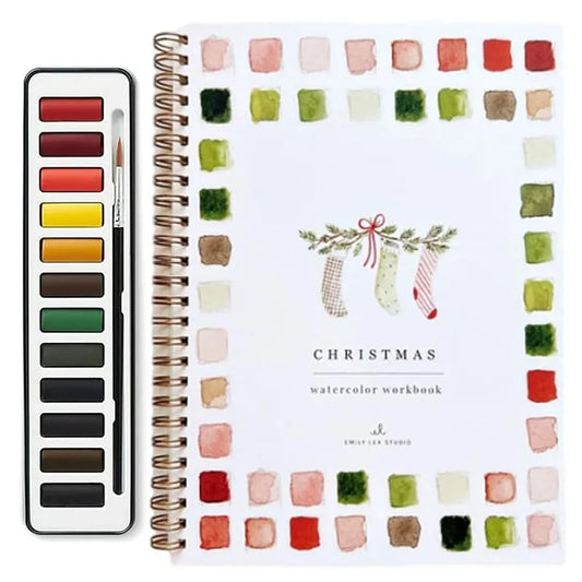 12 Colors Watercolor Paint Set With Paint Brush Art Crafts Painting Supplies Beginner-friendly Watercolor Workbooks Kids Adults
