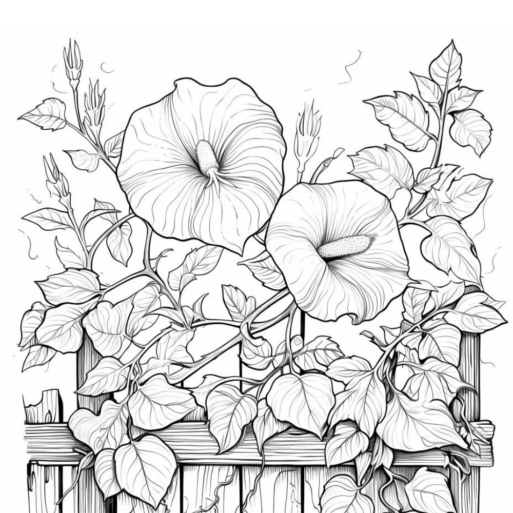 Flower Fantasy Art Coloring Book 22 Page Gift For Birthday Party Relieve Stress Kill Time Graffiti Painting Drawing Art Book