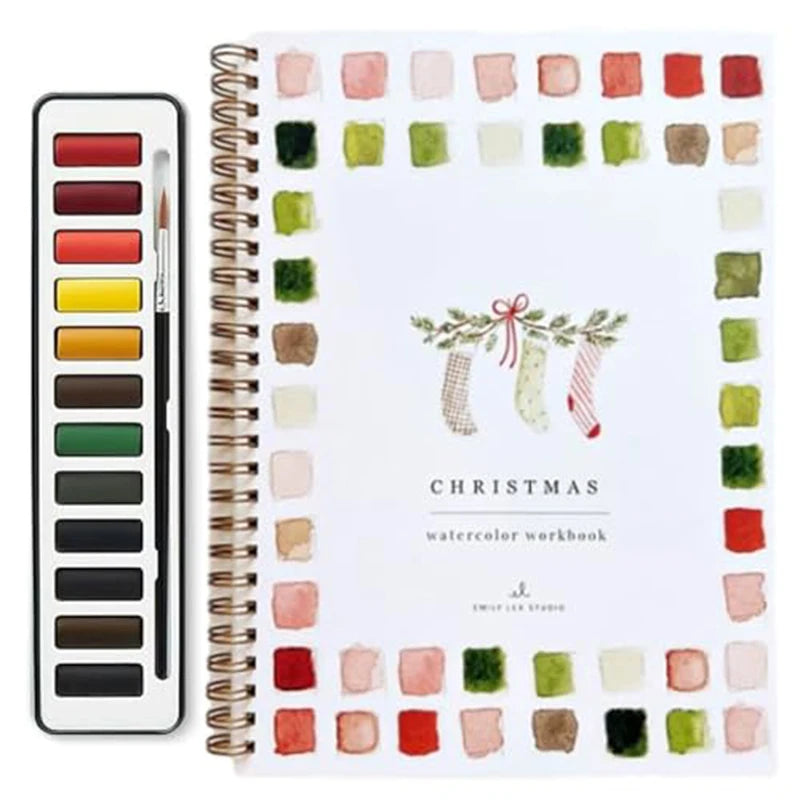 12 Colors Watercolor Paint Set With Paint Brush Art Crafts Painting Supplies Beginner-friendly Watercolor Workbooks Kids Adults