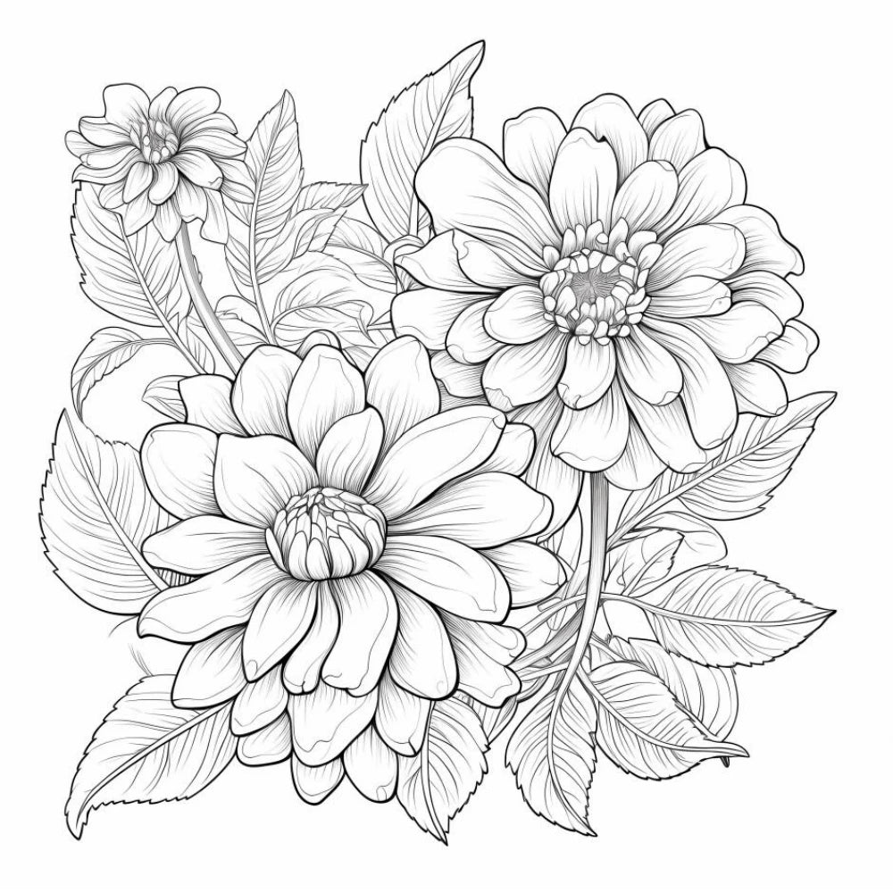 Flower Fantasy Art Coloring Book 22 Page Gift For Birthday Party Relieve Stress Kill Time Graffiti Painting Drawing Art Book