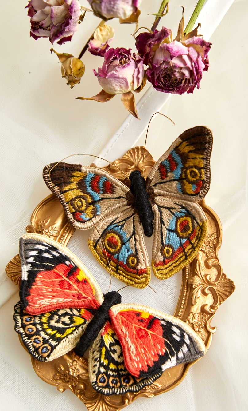 4D DIY Embroidery Butterfly Kit | Mixed Color, Easy-to-Use, Handmade Craft Gift for Family and Friends - All Seasons Fabric Brooch Pin Set